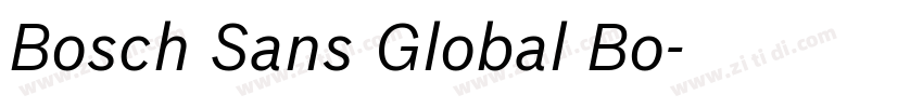 Bosch Sans Global Bo字体转换